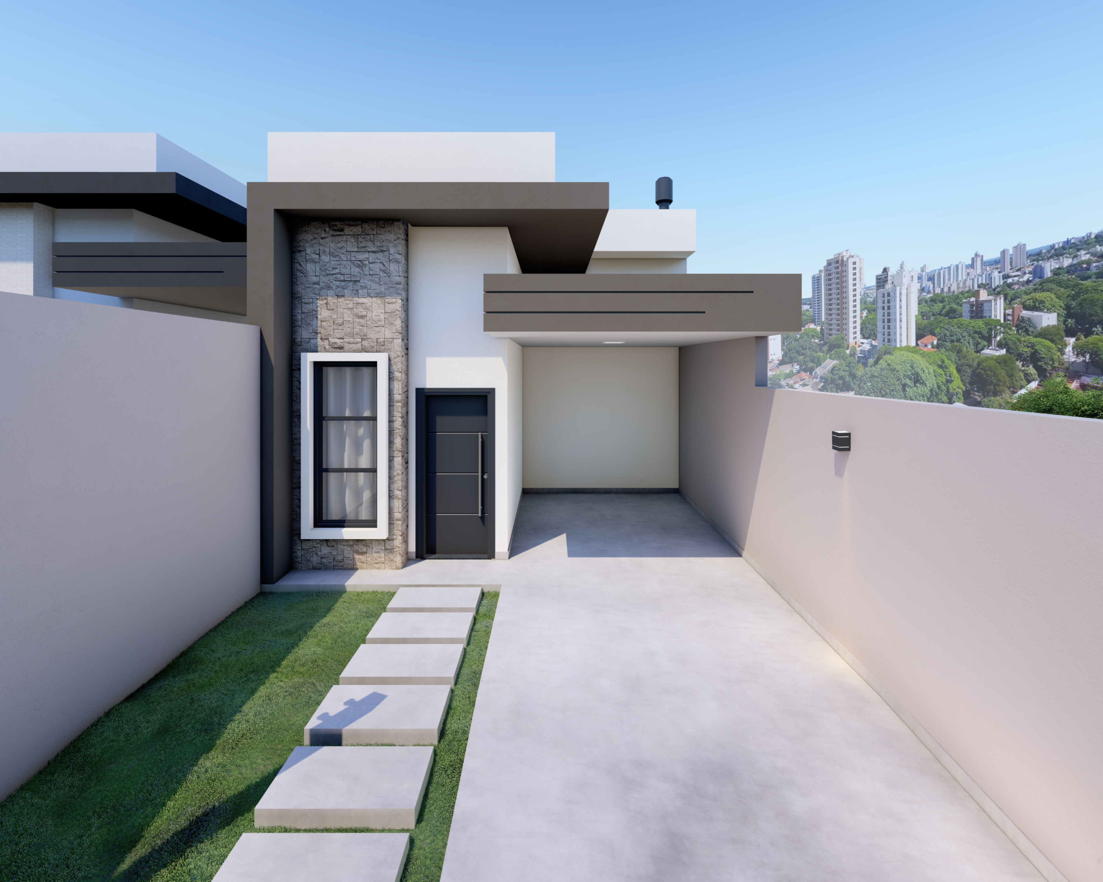 PROJETO 3D - IMOVEL RESIDENCIAL - ROCASO ENGENHARIA -CORNELIO PROCOPIO